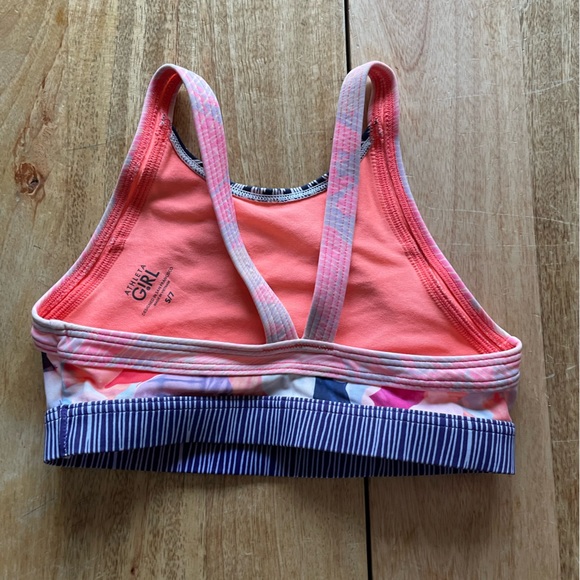 Athleta Girl Bora Bora Floral Bikini Top - sz. 7 - Picture 2 of 3